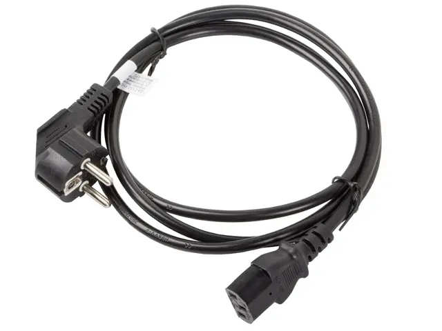 Кабел, Lanberg CEE 7/7 -> IEC 320 C13 power cord 1.8m VDE, black - image 1