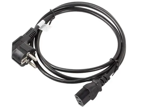 Кабел, Lanberg CEE 7/7 -> IEC 320 C13 power cord 1.8m VDE, black - image 1
