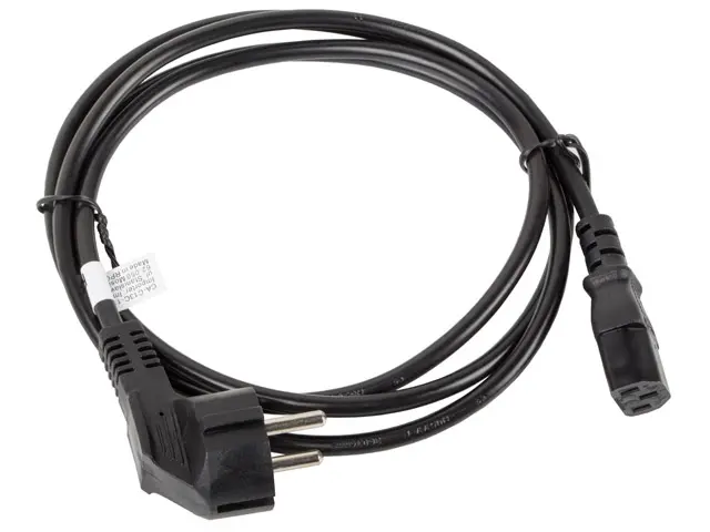 Кабел, Lanberg CEE 7/7 -> IEC 320 C13 power cord 1.8m VDE, black - image 2