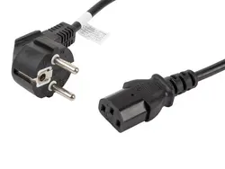Кабел, Lanberg CEE 7/7 -> IEC 320 C13 power cord 1.8m VDE, black