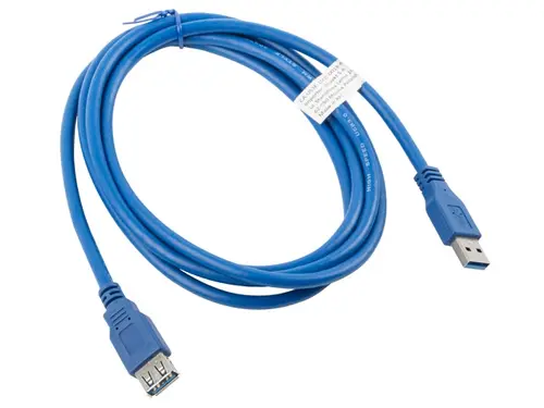 Кабел, Lanberg extension cable USB 3.0 AM-AF, 1.8m, blue - image 1
