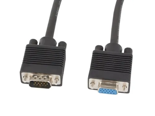 Кабел, Lanberg VGA M/F extension cable 1.8m shielded, ferrite, black