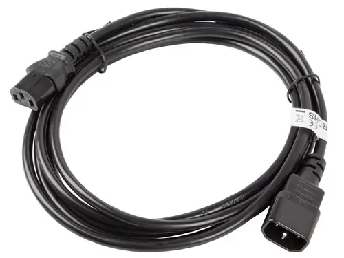 Cablu, Lanberg cablu prelungitor de alimentare IEC 320 C13 -> C14 3m VDE, negru - 2