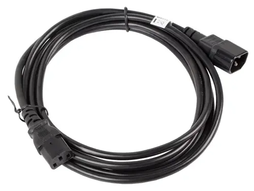 Cablu, Lanberg cablu prelungitor de alimentare IEC 320 C13 -> C14 3m VDE, negru - 3