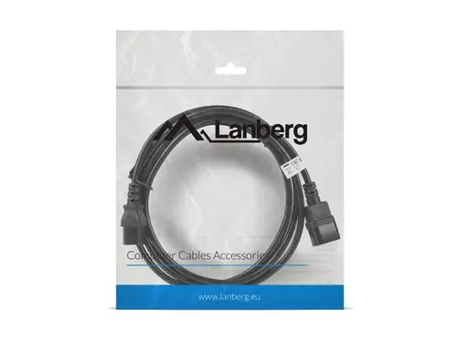 Cablu, Lanberg cablu prelungitor de alimentare IEC 320 C13 -> C14 3m VDE, negru - 4