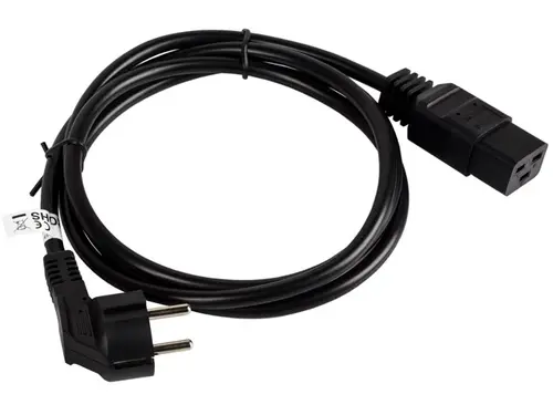 Кабел, Lanberg CEE 7/7 -> IEC 320 C19 power cord 16A 1.8m VDE, black - image 2