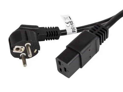 Кабел, Lanberg CEE 7/7 -> IEC 320 C19 power cord 16A 1.8m VDE, black