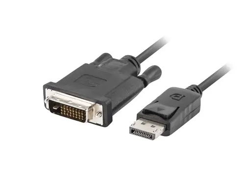 Кабел, Lanberg display port (M) V1.2 -> DVI-D (M) (24+1) cable 1.8m, dual link, black