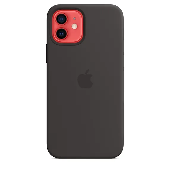 Калъф, Apple iPhone 12/12 Pro Silicone Case with MagSafe - Black - image 2