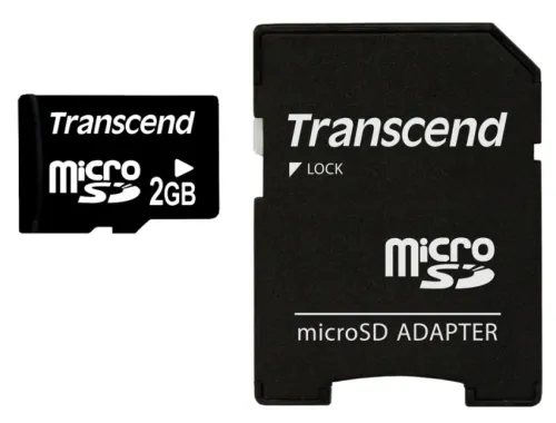 Памет, Transcend 2GB microSD (with adapter)