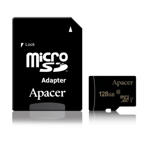 Памет, Apacer 128GB Micro-Secure Digital XC UHS-I Class 10 (1 adapter), R/W:80/20MB