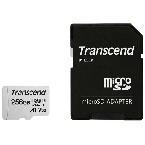 Μνήμη, Transcend 256GB microSD με αντάπτορα UHS-I U3 A1 Μνήμη, Transcend 256GB microSD με αντάπτορα UHS-I U3 A1