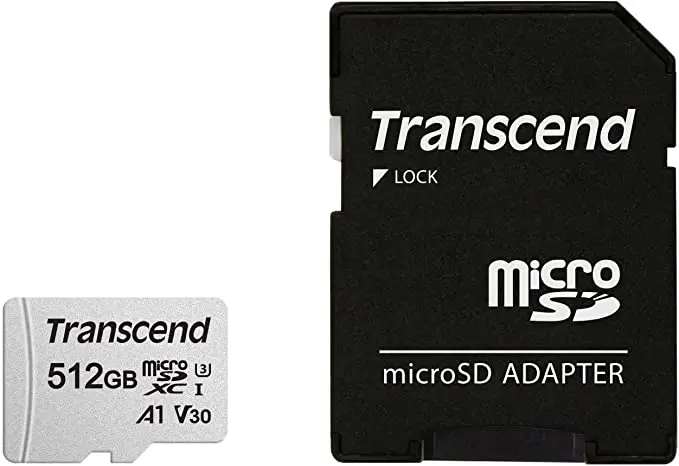 Μνήμη, Transcend 512GB microSD με αντάπτορα UHS-I U3 A1