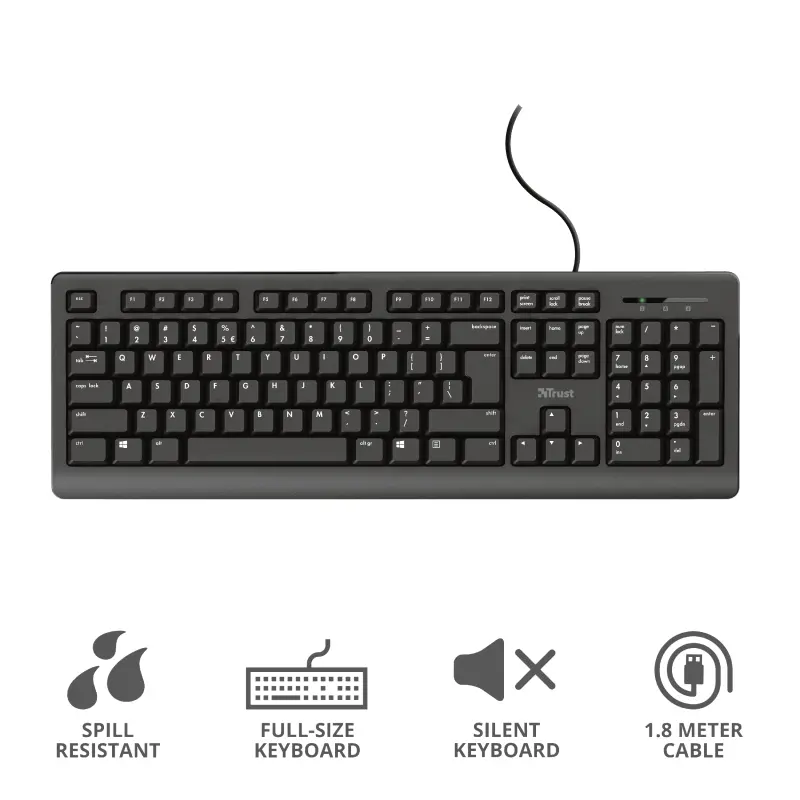 Πληκτρολόγιο, TRUST Primo Keyboard διάταξη BG - image 4