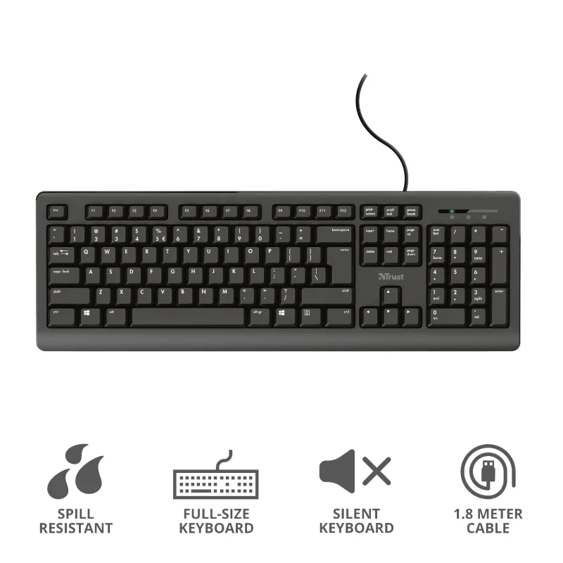Клавиатура, TRUST Primo Keyboard BG layout - image 4