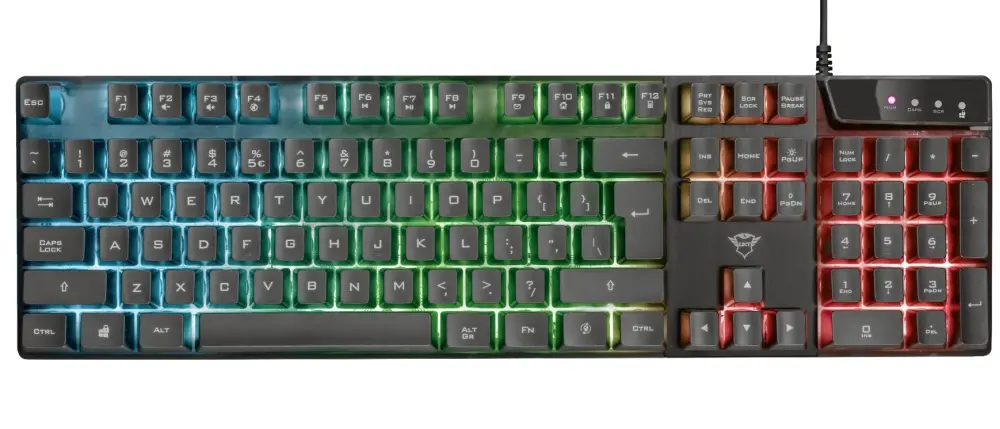 Πληκτρολόγιο, TRUST GXT 835 Azor για gaming, US