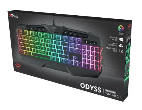 Клавиатура, TRUST GXT 881 Odyss Semi-mechanical Keyboard US - image 6