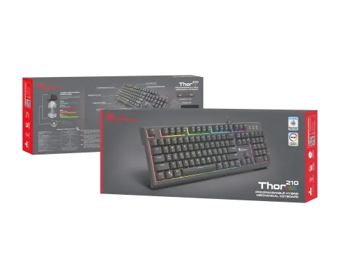 Клавиатура, Genesis Hybrid Switch Gaming Keyboard Thor 210 RGB US Layout Backlight - image 4