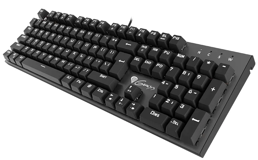 Клавиатура, Genesis Mechanical Gaming Keyboard Thor 300 Green Backlight Outemu Blue Switch Us Layout - image 2