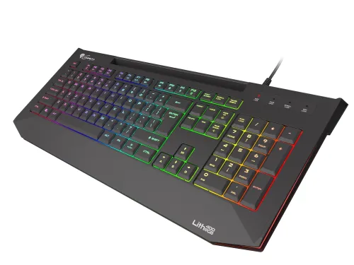 Клавиатура, Genesis Gaming Keyboard Lith 400 RGB US Layout RGB Backlight X-Scissor Slim - image 2