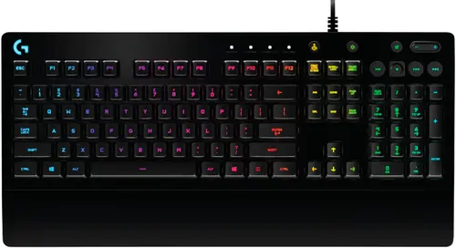 Клавиатура, Logitech G213 Prodigy Gaming Keyboard, Lightsync, Spill Resistant, Palm Rest, Media Controls, Black - image 2