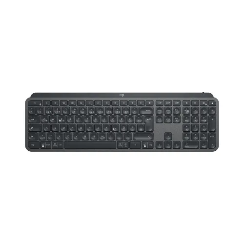 Клавиатура, Logitech MX Keys Plus Advanced Wireless Illuminated Keyboard with Palm Rest - GRAPHITE - US INT'L - 2.4GHZ/BT - N/A - INTNL - WITH PALMREST