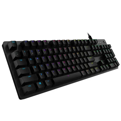 Клавиатура, Logitech G512 Keyboard, GX Red Linear, Lightsync RGB, USB Passthrough Data/Power, Alumium Alloy, Game Mode, Black Carbon - image 1