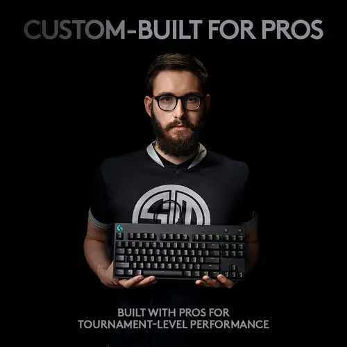 Клавиатура, Logitech G Pro TKL Keyboard, GX Clicky, Lightsync RGB, Detachable Cable, 3-Step Angle Adjustment, 12 Programmable F Keys, Black - image 4