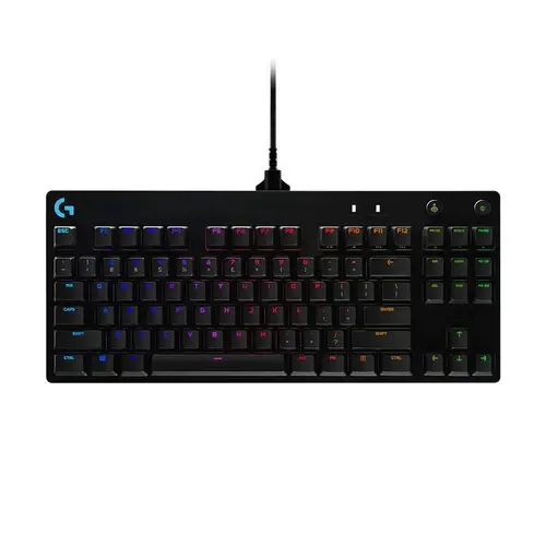 Πληκτρολόγιο, Logitech G Pro TKL Keyboard, GX Clicky, Lightsync RGB, αποσπώμενο καλώδιο, ρύθμιση γωνίας 3 βημάτων, 12 προγραμματιζόμενα πλήκτρα - 1