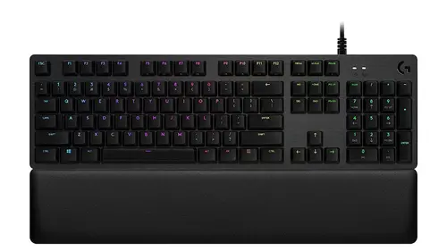 Клавиатура, Logitech G513 Keyboard, GX Red Linear, Lightsync RGB, USB Passthrough Data/Power, Alumium Alloy, Game Mode, Memory Foam Palmrest, Gaming Keycaps, Keycap Puller, Black Carbon