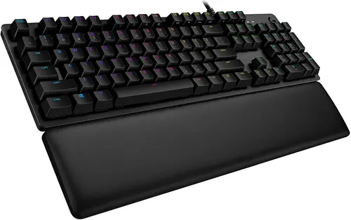 Клавиатура, Logitech G513 Keyboard, GX Brown Tactile, Lightsync RGB, USB Passthrough Data/Power, Alumium Alloy, Game Mode, Memory Foam Palmrest, Gaming Keycaps, Keycap Puller, Black Carbon - image 1