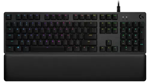 Клавиатура, Logitech G513 Keyboard, GX Brown Tactile, Lightsync RGB, USB Passthrough Data/Power, Alumium Alloy, Game Mode, Memory Foam Palmrest, Gaming Keycaps, Keycap Puller, Black Carbon