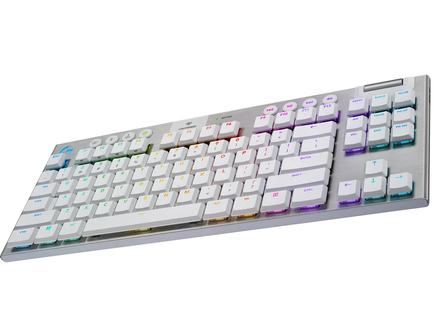 Клавиатура, Logitech G915 Wireless TKL Keyboard, GL Tactile Low Profile, Lightspeed Wireless, Lightsync RGB, Game Mode, Media Controls, White - image 2