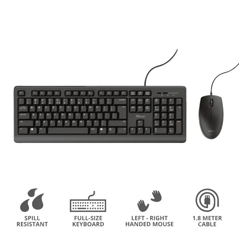 Set, TRUST Primo tastatură & mouse, layout BG - image 5