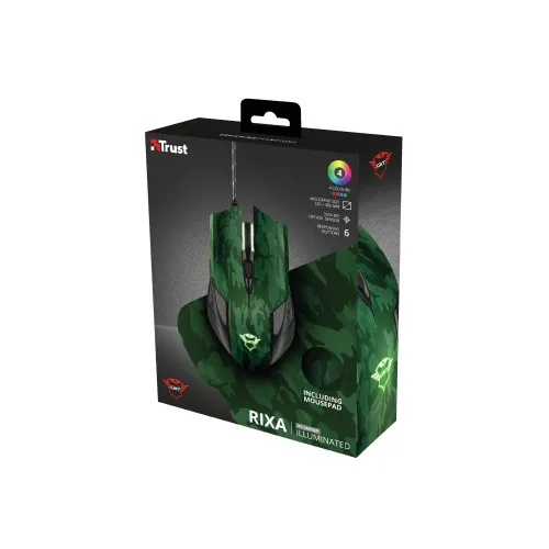 Комплект, TRUST GXT 781 Rixa Camo Gaming Mouse & Mouse Pad - image 8