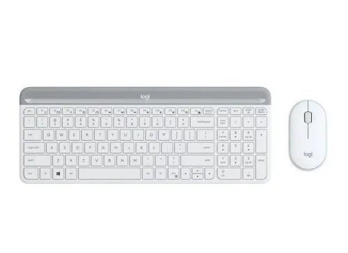 Комплект, Logitech Slim Wireless Keyboard and Mouse Combo MK470 - OFFWHITE