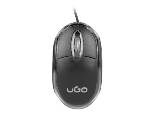 Мишка, uGo Mouse simple wired optical 1200DPI, Black