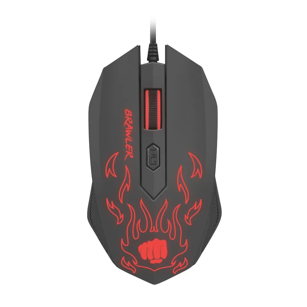 Мишка, Fury Gaming mouse, Brawler optical 1600dpi Illuminated Black