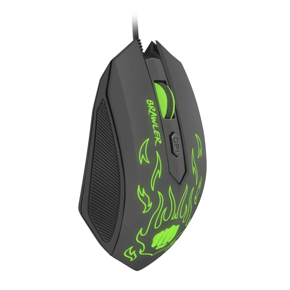Мишка, Fury Gaming mouse, Brawler optical 1600dpi Illuminated Black - image 3