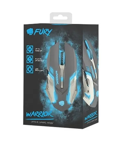 Мишка, Fury Gaming mouse, Warrior 3200PDI, optical, Illuminated black - image 3