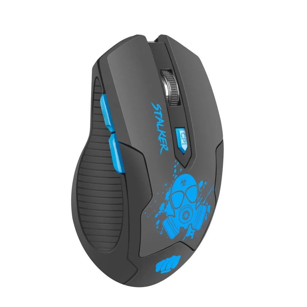 Мишка, Fury Wireless gaming mouse, Stalker 2000DPI, Black-Blue - image 1