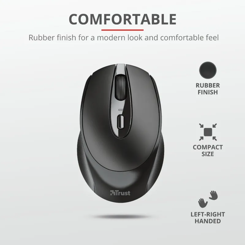 Мишка, TRUST Zaya Wireless Rechargeable Mouse Black - image 7