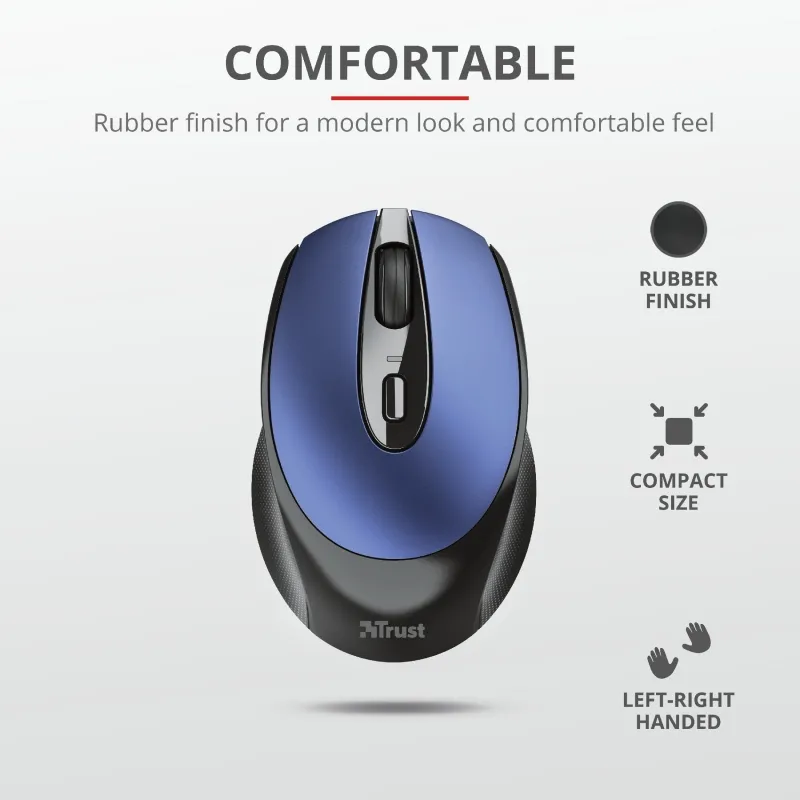 Мишка, TRUST Zaya Wireless Rechargeable Mouse Blue - image 7