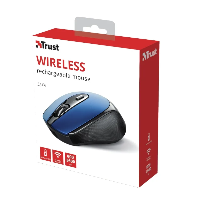 Мишка, TRUST Zaya Wireless Rechargeable Mouse Blue - image 9