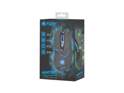 Мишка, Fury Gaming Mouse Hunter 2.0 6400 DPI Optical With Software RGB Backlight - image 3