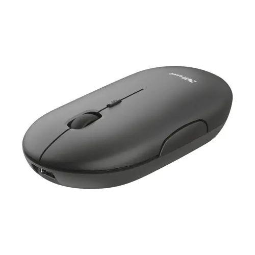 Мишка, TRUST Puck Wireless & BT Rechargeable Mouse Black - image 1