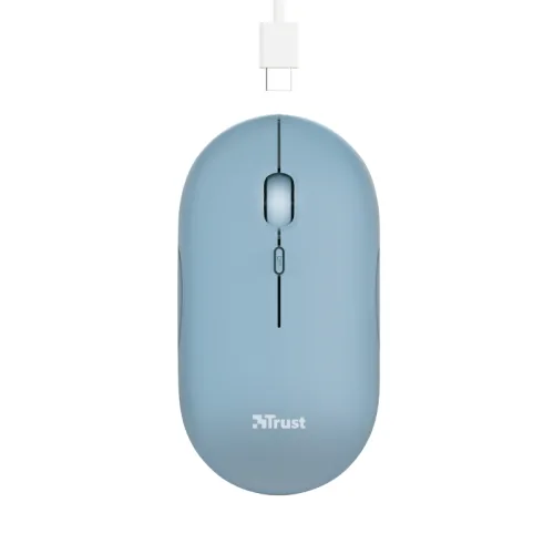 Мишка, TRUST Puck Wireless & BT Rechargeable Mouse Blue