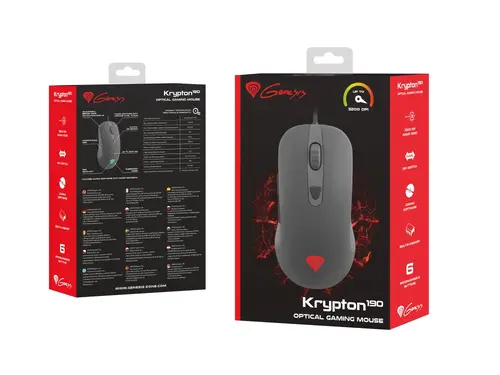 Мишка, Genesis Gaming Mouse Krypton 190 Optical 3200Dpi With Software Black - image 5