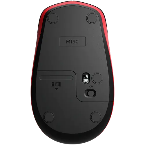 Мишка, Logitech M190 Full-size wireless mouse - RED - 2.4GHZ - N/A - EMEA - M190 - image 4