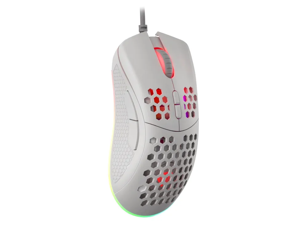 Мишка, Genesis Light Weight Gaming Mouse Krypton 550 8000 DPI RGB Software White - image 1